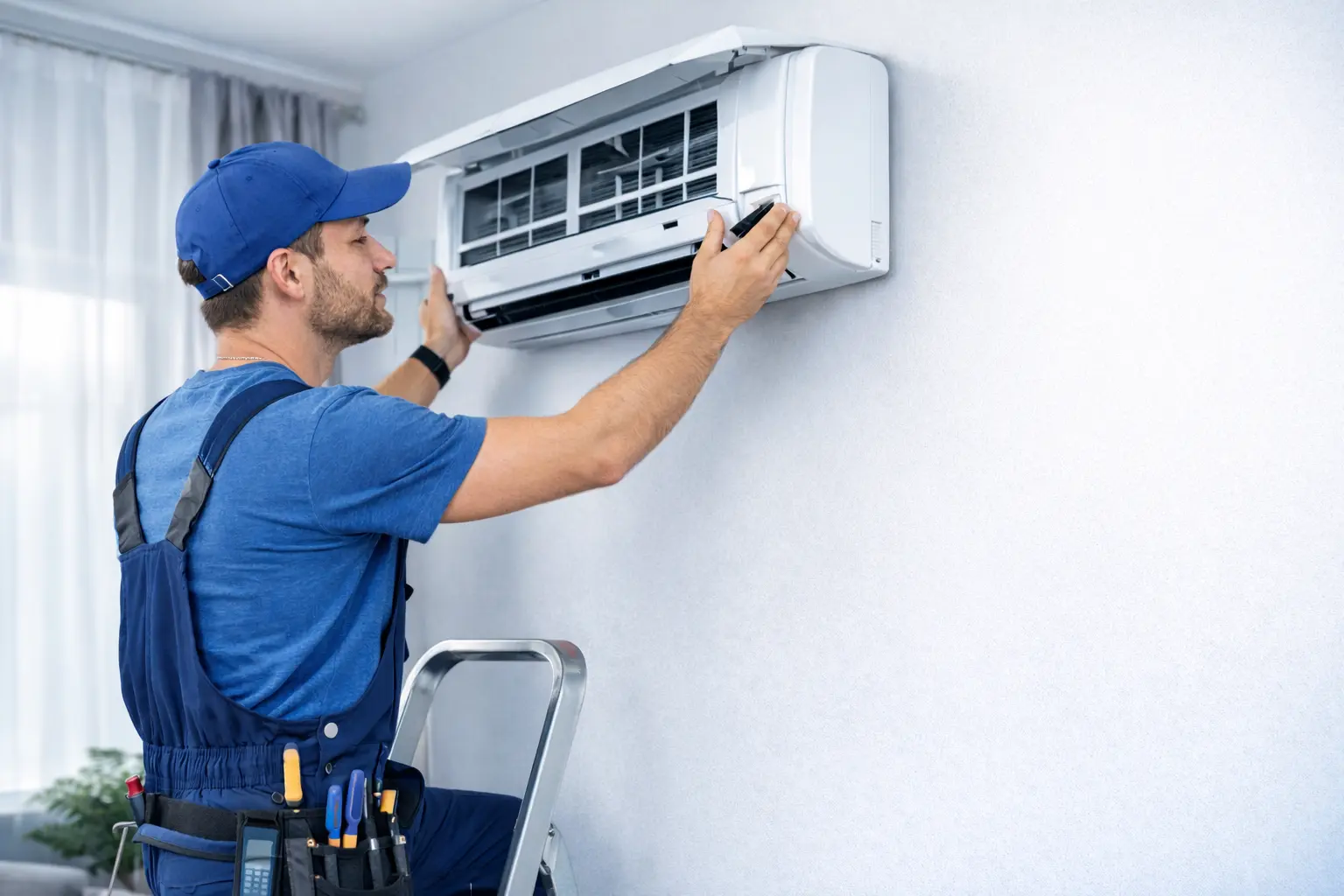 Professional AC Copper Pipe Fitting Work by Tarun AC Services